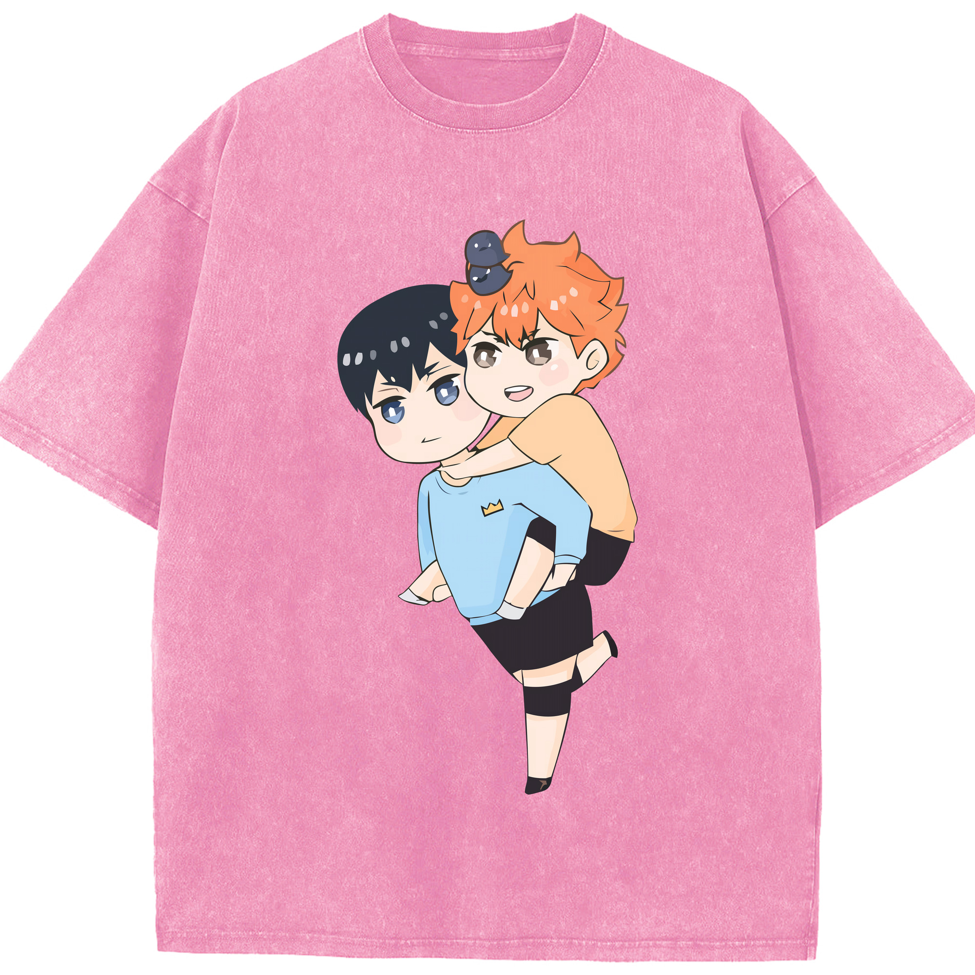 （画像用） ハイキュー!! Haikyu!! 綿100% ヴィンテージ風 半袖Tシャツ（フロントプリント）